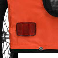 Produktbild för Cykelvagn för djur orange oxfordtyg och järn