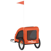 Produktbild för Cykelvagn för djur orange oxfordtyg och järn