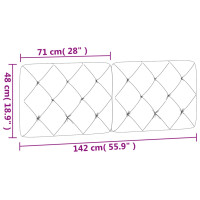 Produktbild för Dyna till huvudgavel rosa 140 cm sammet