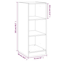 Produktbild för Garderob brun ek 48x41x102 cm konstruerat trä