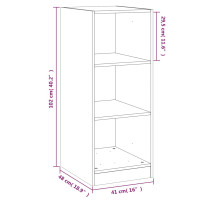 Produktbild för Garderob svart 48x41x102 cm konstruerat trä