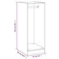 Produktbild för Garderob betonggrå 48x41x102 cm konstruerat trä