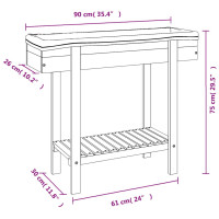 Produktbild för Odlingslåda upphöjd 90x30x75 cm massivt akaciaträ