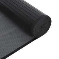 Produktbild för Matta rektangulär svart 100x500 cm bambu