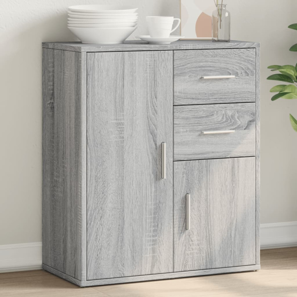 Produktbild för Skänk grå sonoma 60x31x70 cm konstruerat trä