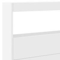 Produktbild för Sänggavel med LED vit 220x17x102 cm