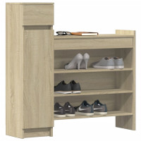 Produktbild för Skoskåp sonoma-ek 100,5x28x100 cm konstruerat trä