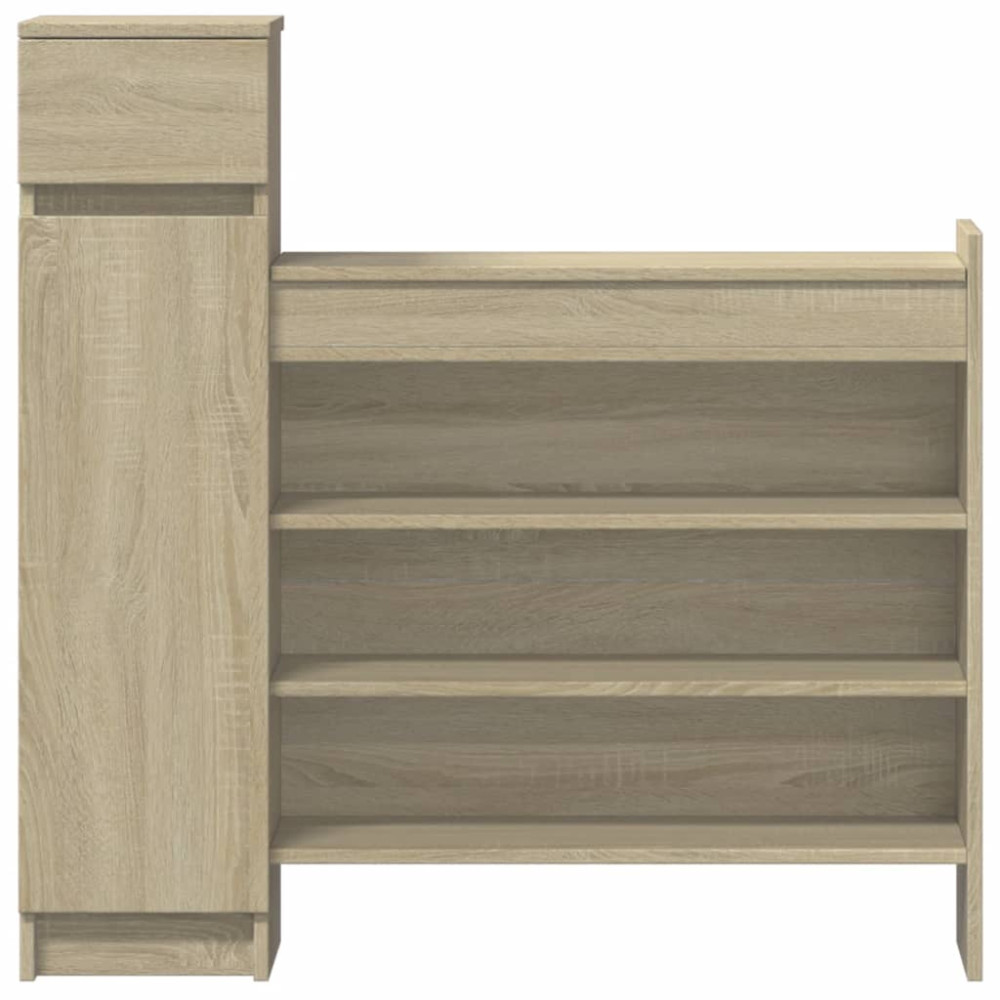Produktbild för Skoskåp sonoma-ek 100,5x28x100 cm konstruerat trä