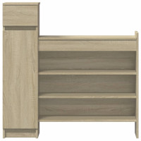 Produktbild för Skoskåp sonoma-ek 100,5x28x100 cm konstruerat trä