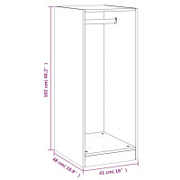 Produktbild för Garderob rökfärgad ek 48x41x102 cm konstruerat trä