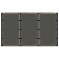 Produktbild för Trädgårdsbord med glasskiva brun 150x90x75 cm konstrotting