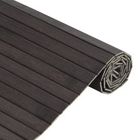 Produktbild för Matta rektangulär mörkbrun 60x400 cm bambu