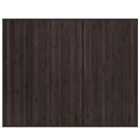 Produktbild för Matta rektangulär mörkbrun 80x100 cm bambu