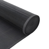 Produktbild för Matta rektangulär grå 100x400 cm bambu