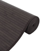 Produktbild för Matta rektangulär mörkbrun 60x1000 cm bambu