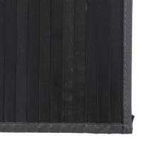 Produktbild för Matta rektangulär svart 80x1000 cm bambu