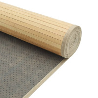 Produktbild för Matta fyrkantig ljus natur 100x100 cm bambu