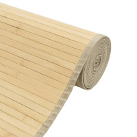 Produktbild för Matta rektangulär ljus naturlig 100x300 cm bambu
