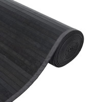 Produktbild för Matta rektangulär grå 100x1000 cm bambu