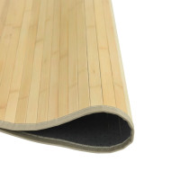 Produktbild för Matta rund ljus naturlig 100 cm bambu