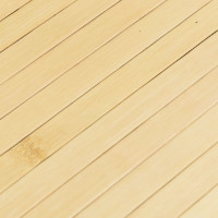 Produktbild för Matta rund ljus naturlig 100 cm bambu