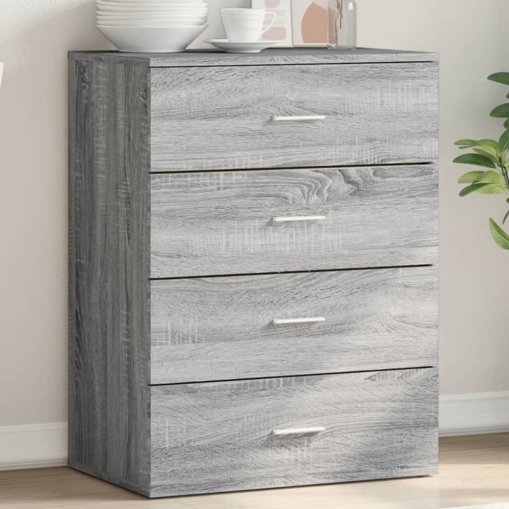 Produktbild för Skänk grå sonoma 60x39x80 cm konstruerat trä