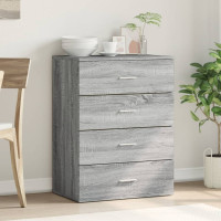 Produktbild för Skänk grå sonoma 60x39x80 cm konstruerat trä