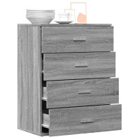 Produktbild för Skänk grå sonoma 60x39x80 cm konstruerat trä