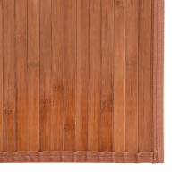 Produktbild för Matta rektangulär brun 100x400 cm bambu
