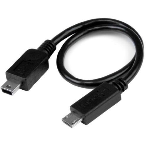 StarTech.com StarTech.com USB OTG-kabel - Micro USB till Mini USB - M/M - 20 cm
