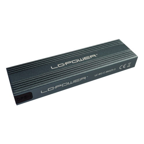 LC Power LC-Power LC-M2-C-MULTI-3 Hölje för lagringsenheter SSD-inkapsling Antracit M.2