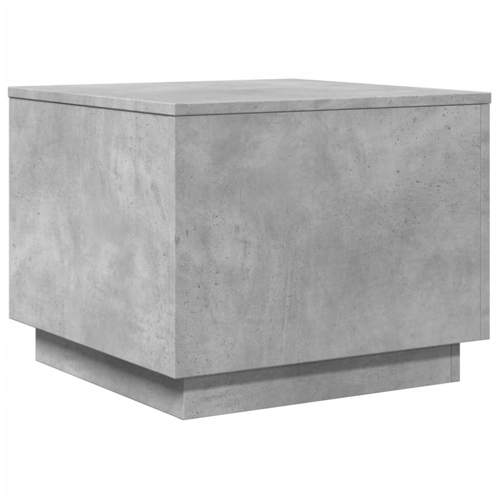 Produktbild för Soffbord med LED betonggrå 50x50x40 cm