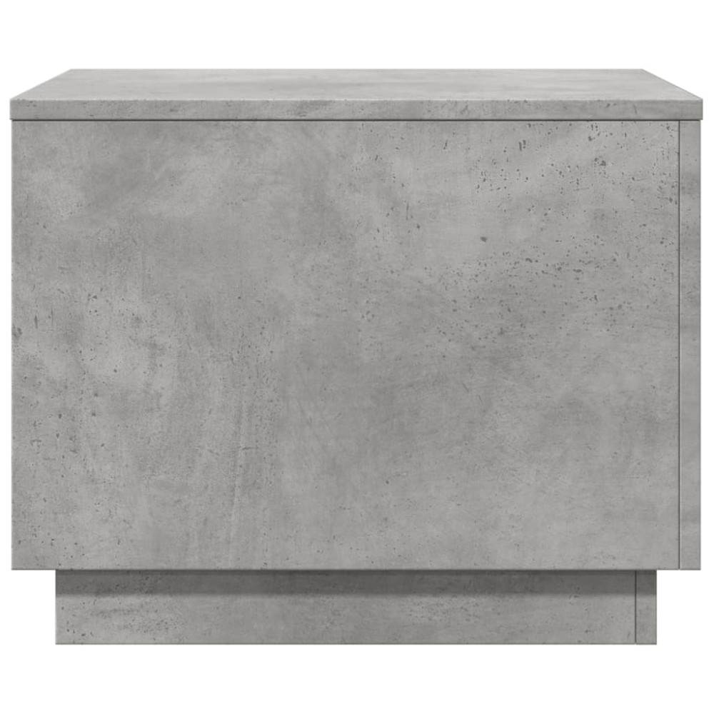 Produktbild för Soffbord med LED betonggrå 50x50x40 cm