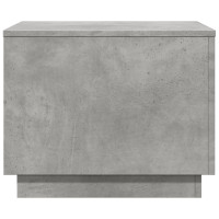 Produktbild för Soffbord med LED betonggrå 50x50x40 cm