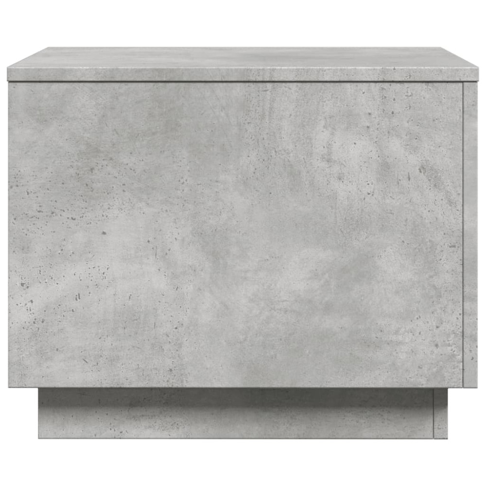 Produktbild för Soffbord med LED betonggrå 50x50x40 cm