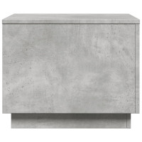 Produktbild för Soffbord med LED betonggrå 50x50x40 cm