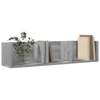 Produktbild för Väggskåp grå sonoma 75x18x16,5 cm konstruerat trä