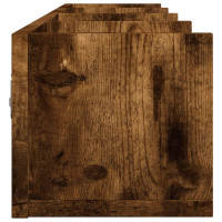 Produktbild för Väggskåp rökfärgad ek 99x18x16,5 cm konstruerat trä