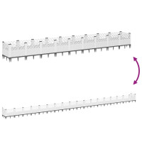 Produktbild för Odlingslåda med piggar vit 363,5x43,5x43,5 cm PP