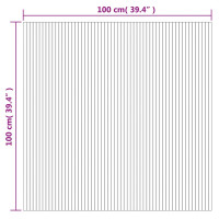 Produktbild för Matta rektangulär grå 100x100 cm bambu