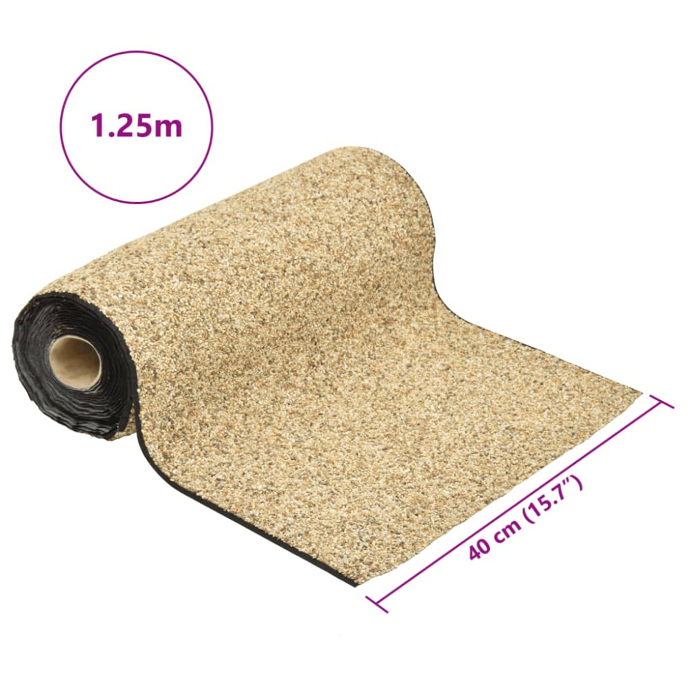 Produktbild för Kantmatta naturlig sand 1250x40 cm