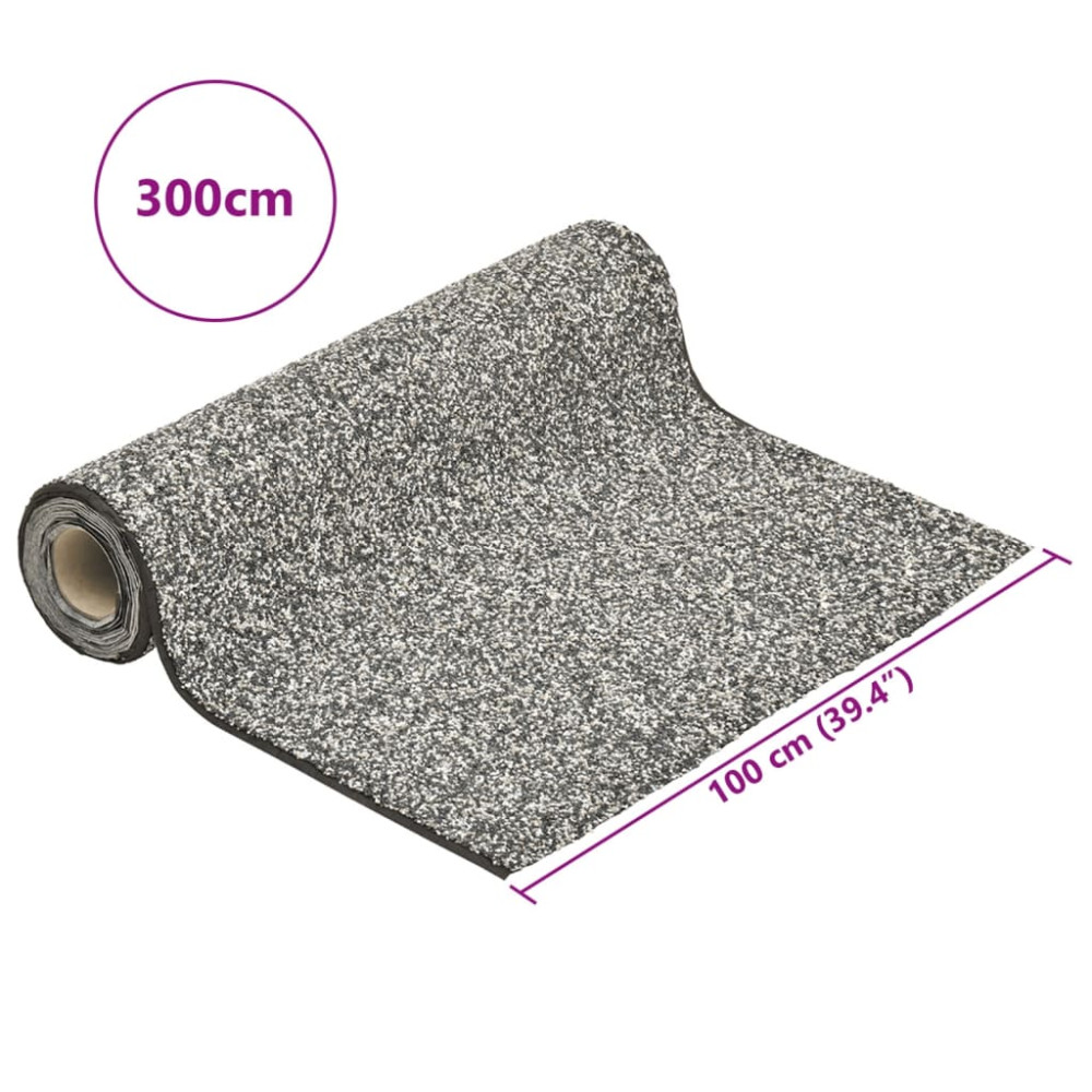 Produktbild för Kantmatta grå 300x100 cm
