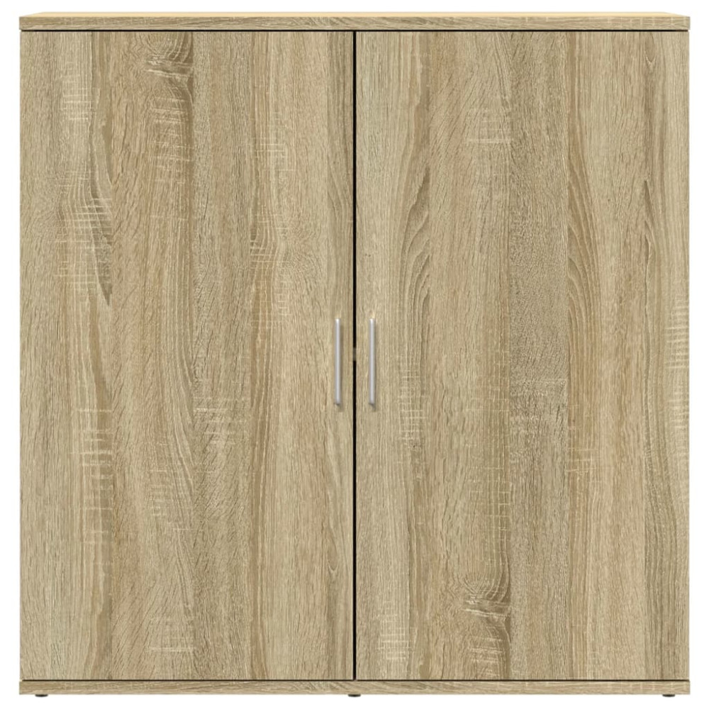 Produktbild för Skänkar 2 st sonoma-ek 79x38x80 cm konstruerat trä
