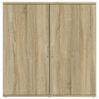Produktbild för Skänkar 2 st sonoma-ek 79x38x80 cm konstruerat trä