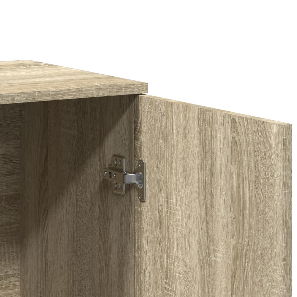 Produktbild för Skänkar 2 st sonoma-ek 79x38x80 cm konstruerat trä