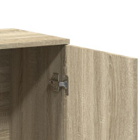 Produktbild för Skänkar 2 st sonoma-ek 79x38x80 cm konstruerat trä