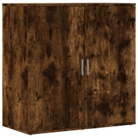 Produktbild för Skänkar 2 st rökfärgad ek 79x38x80 cm konstruerat trä