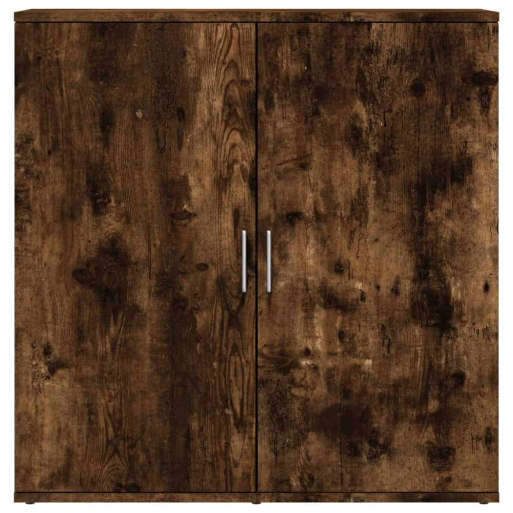 Produktbild för Skänkar 2 st rökfärgad ek 79x38x80 cm konstruerat trä