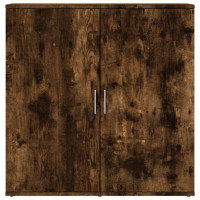 Produktbild för Skänkar 2 st rökfärgad ek 79x38x80 cm konstruerat trä