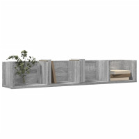 Produktbild för Väggskåp 2 st grå sonoma 99x18x16,5 cm konstruerat trä